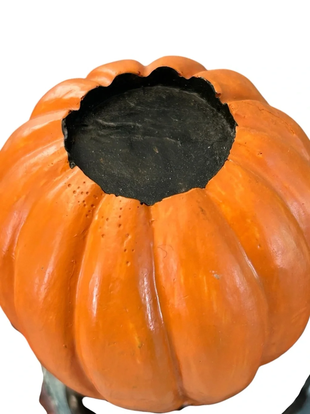 VTG Halloween Pumpkin Scarecrow Figurine Jack OLantern Fall Harvest Folk Art EUC